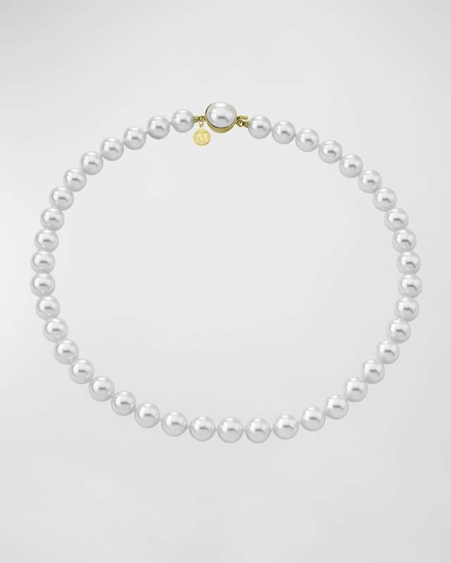 Lyra Pearl-Strand Necklace with Round Clasp