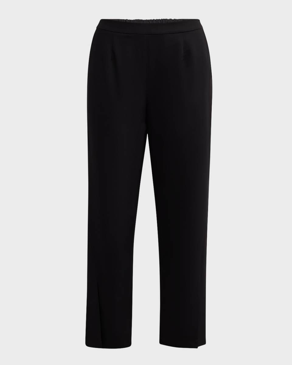 Split-Hem Straight Woven Pants