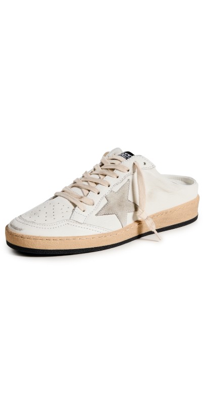 Golden Goose Ballstar Sabot Nappa Upper Suede Star Mule Sneakers White/Ice