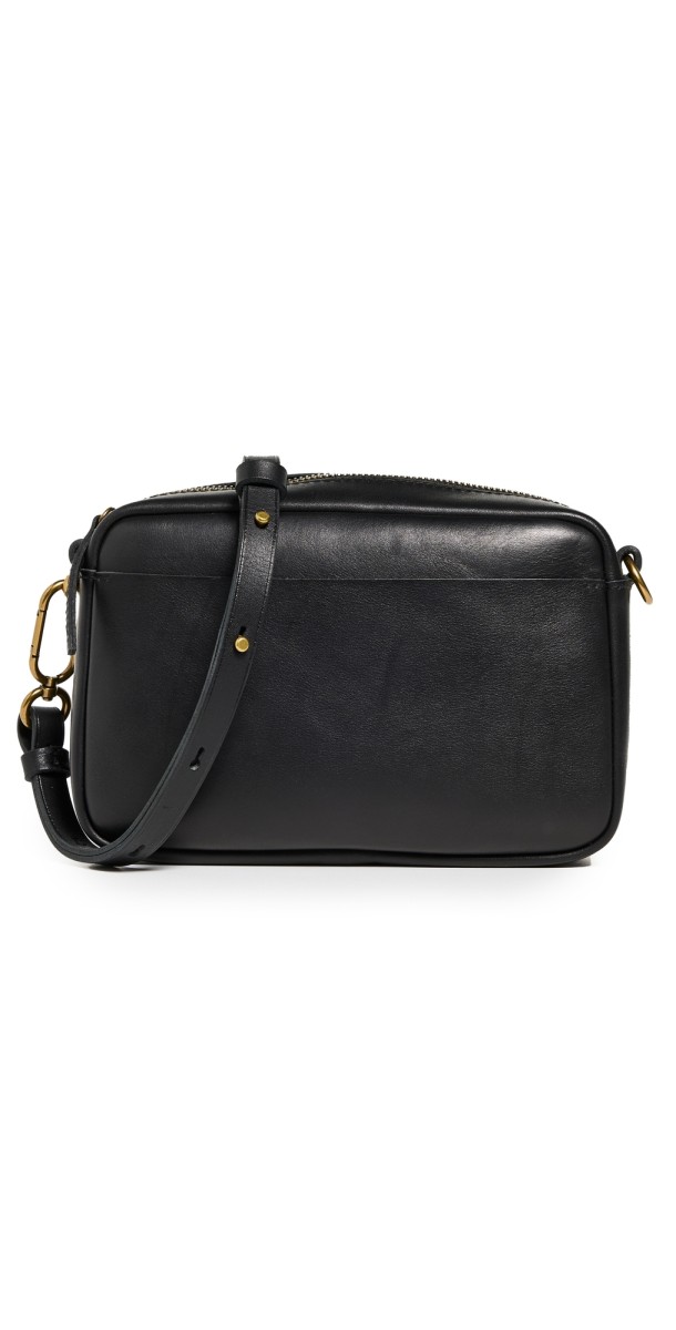 Madewell The Leather Carabiner Medium Crossbody Bag True Black