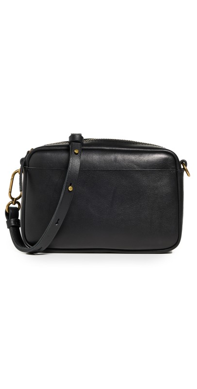 Madewell The Leather Carabiner Medium Crossbody Bag True Black