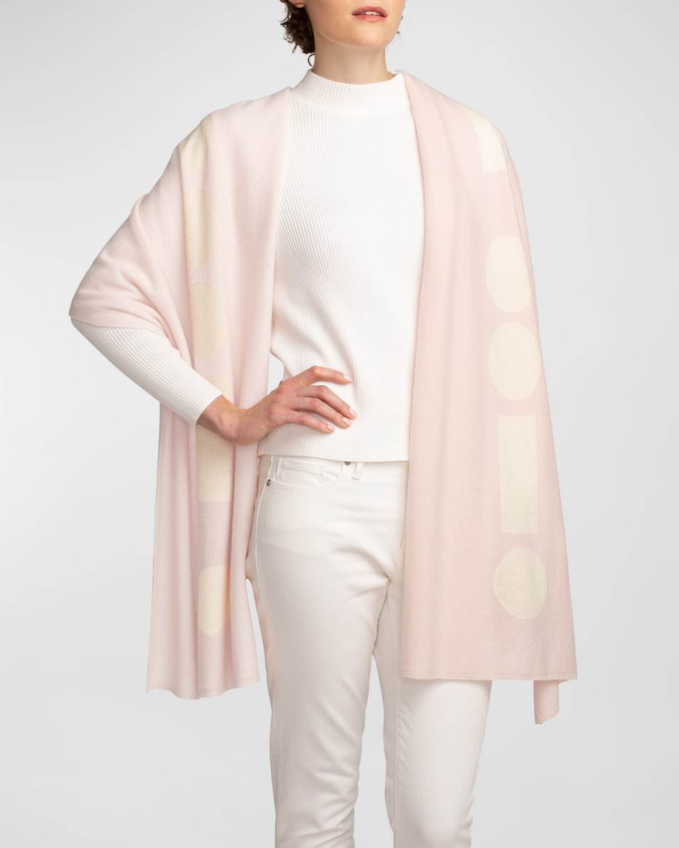 Morse Code Love Cashmere Knit Wrap
