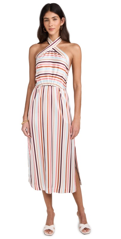 lemlem Ajani Halter Dress Bizu Cream