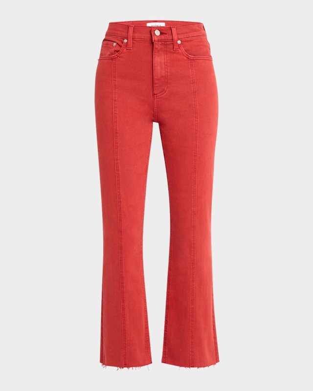 Lennon Seamed High-Rise Crop Bootcut Jeans