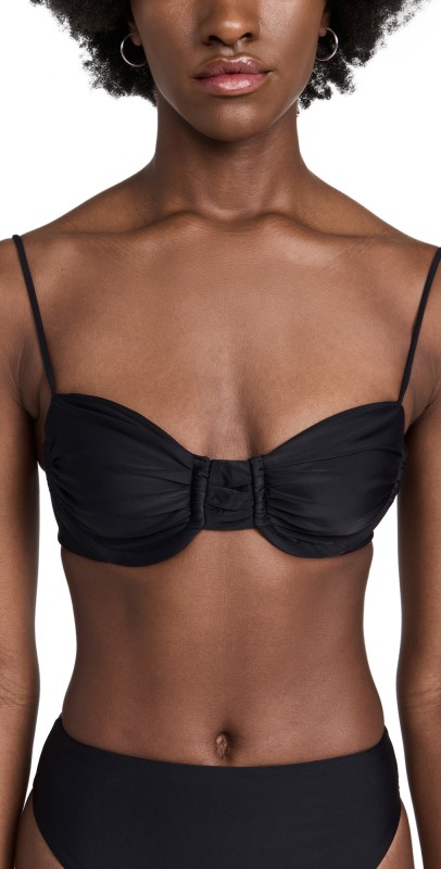 JADE Swim Mia Bikini Top Black