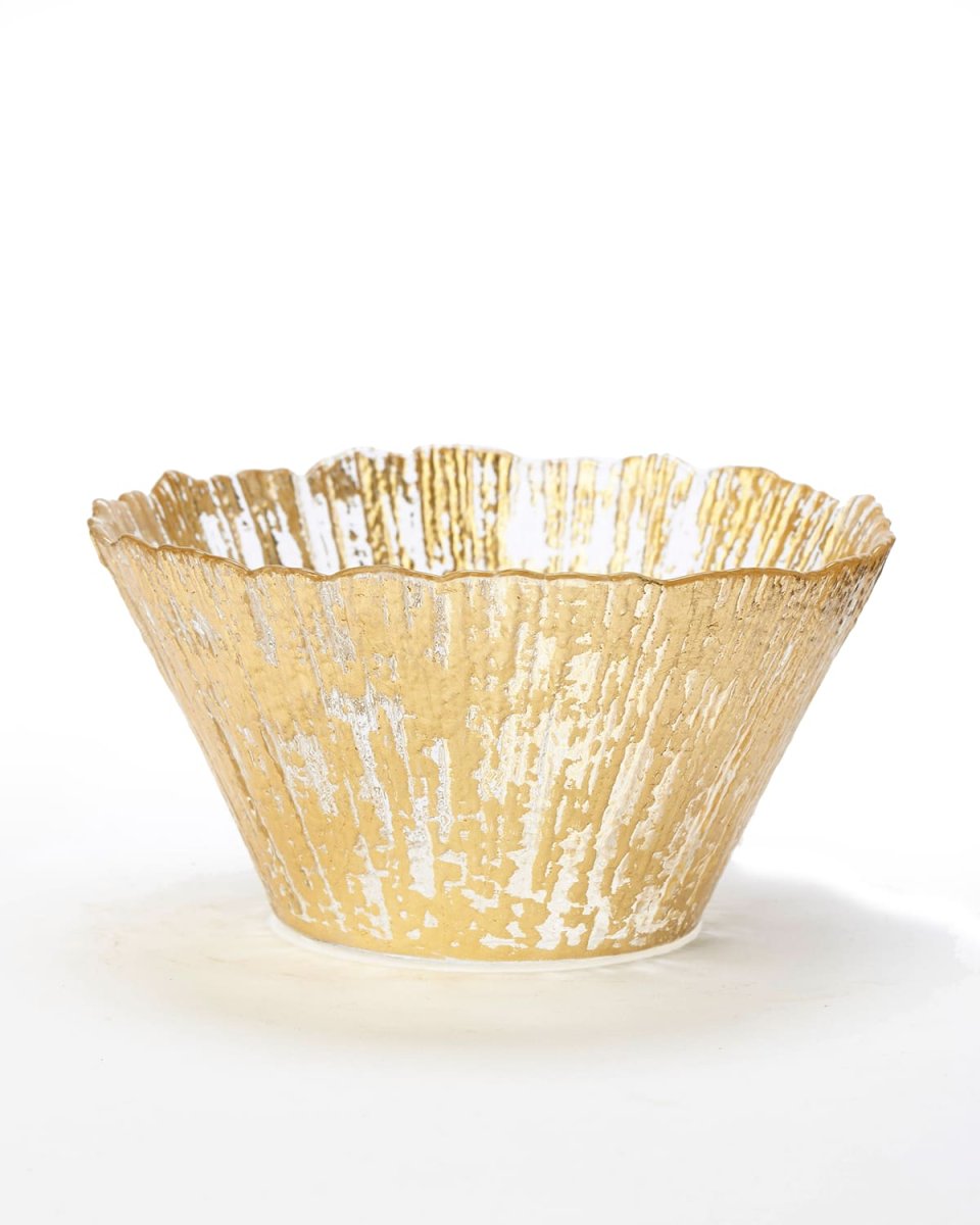 Rufolo Glass Small Deep Bowl, Gold
