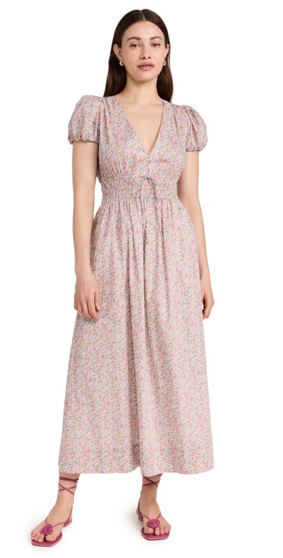 LoveShackFancy Sabela Dress Rainbow Punch