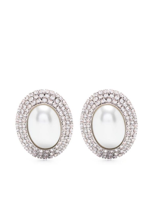 faux-pearl clip-on earrings