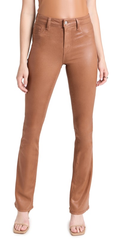 L'AGENCE Selma Sleek Baby Boot Pants Fawn Coated