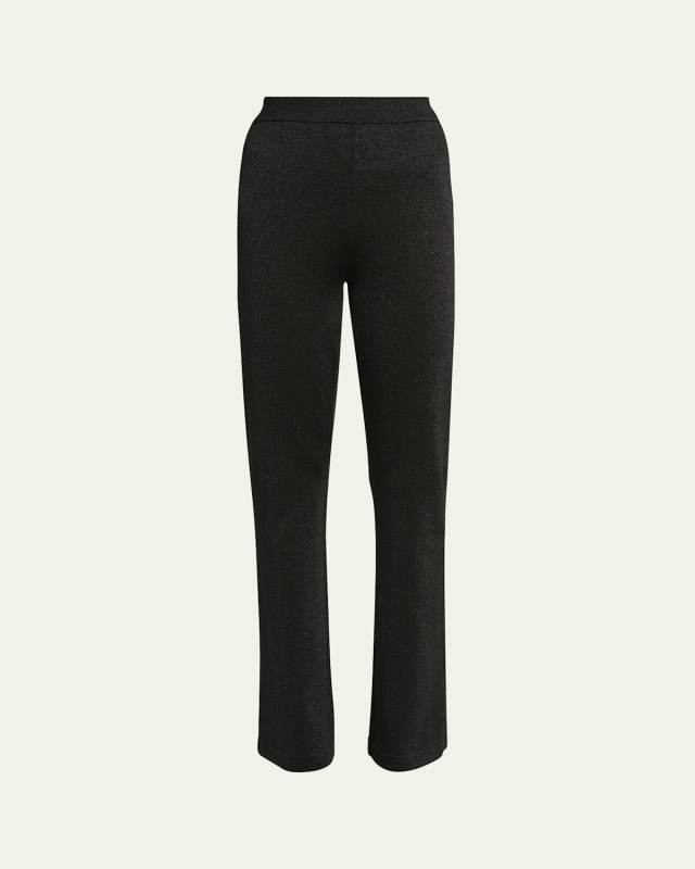 Metallic Straight Leg Trousers