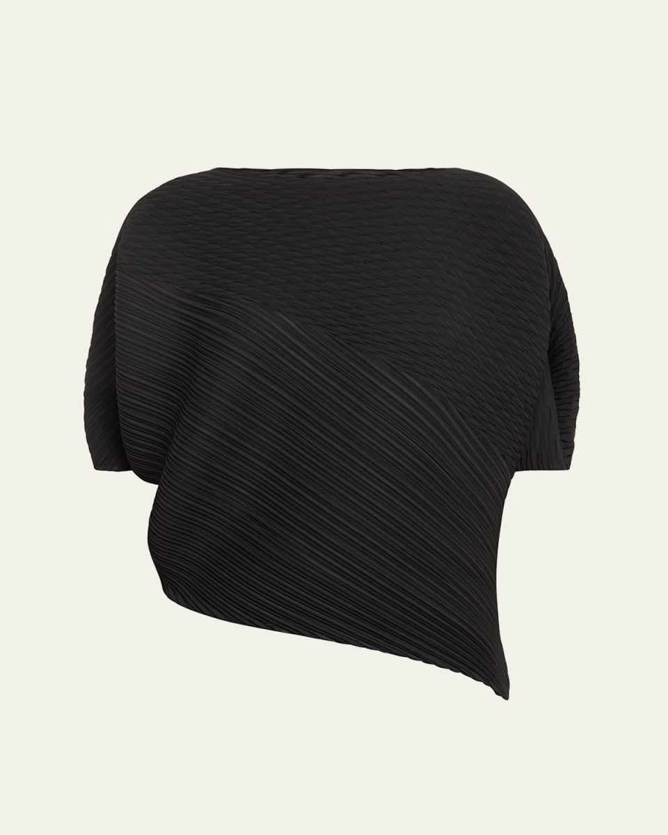 Compound Pleats Asymmetric Top