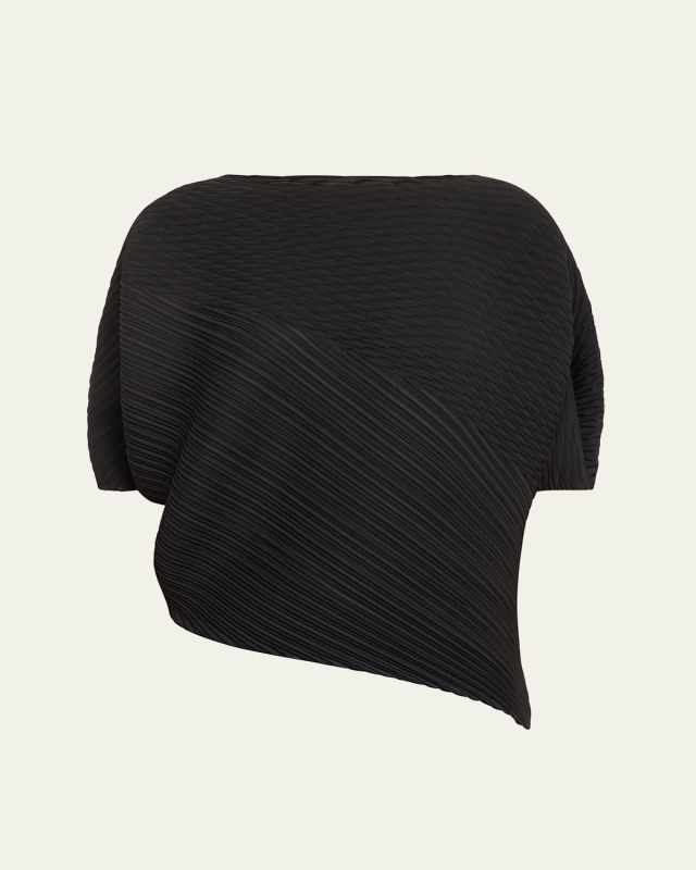 Compound Pleats Asymmetric Top