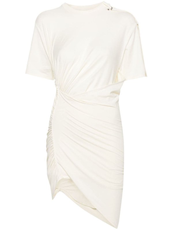 pierced draped T-shirt dress