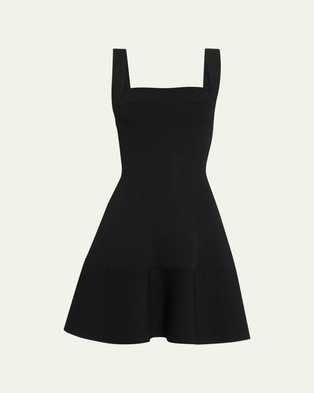 Ivona Square-Neck Knit Mini Dress