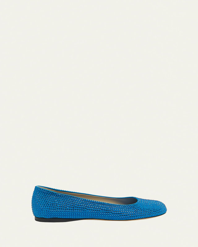 Toy Strass Leather Ballerina Flats