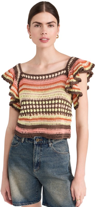 RAILS Anna Top Tropical Crochet