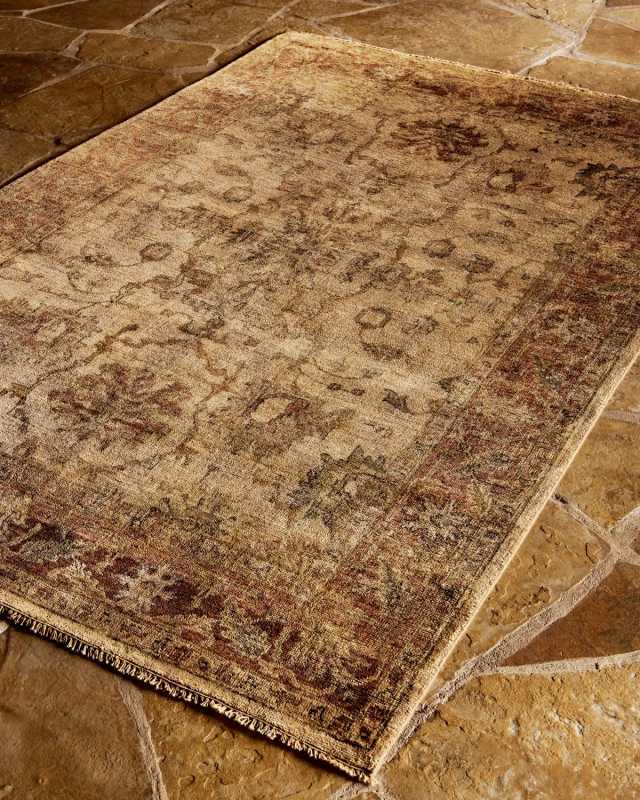 Latte Rust Oushak Rug, 3' x 5'