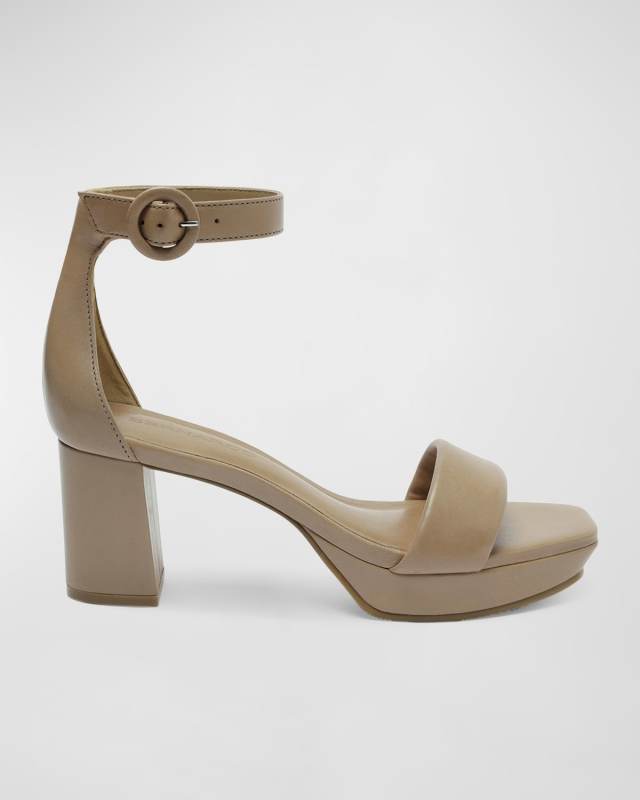 Carla Leather Ankle-Strap Sandals