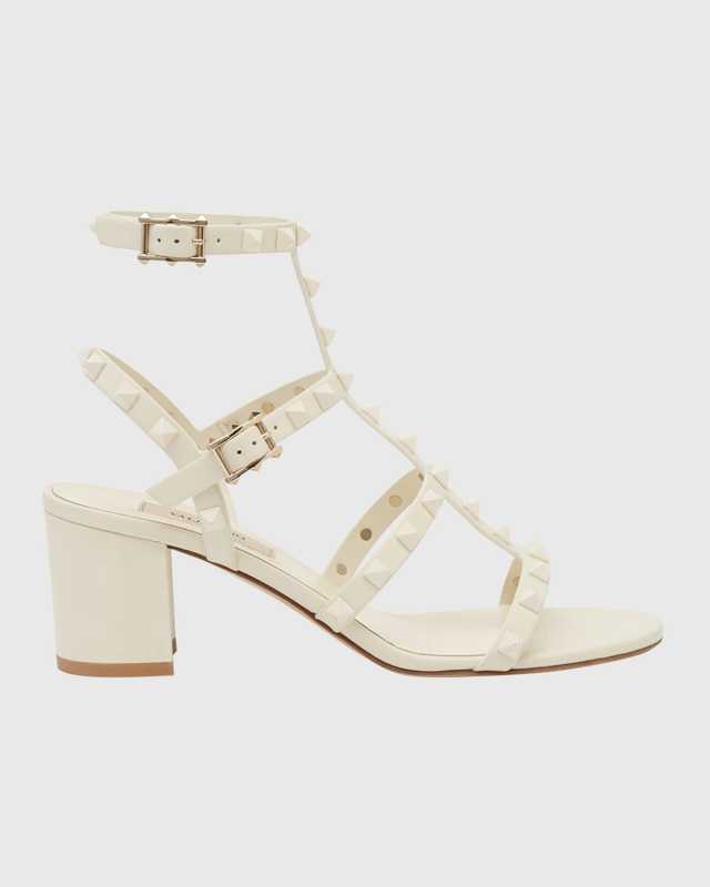 Rockstud Dual-Strap Caged Sandals