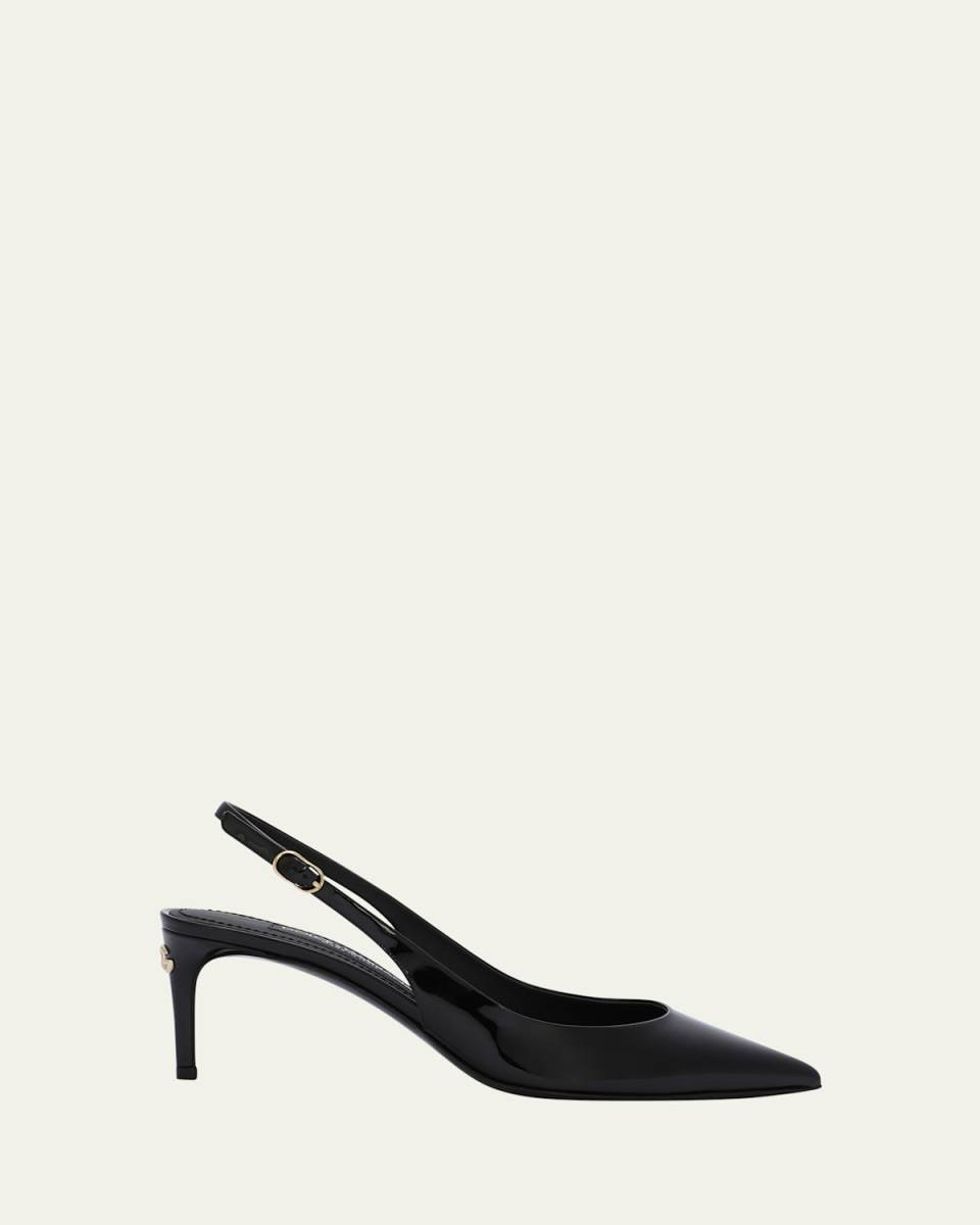 Patent Leather Slingback Pumps