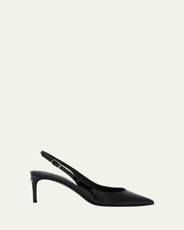 Patent Leather Slingback Pumps