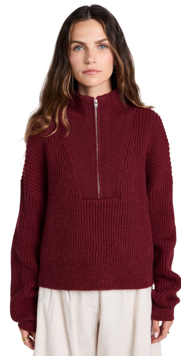 Closed Cropped Half Zip Pullover Jam