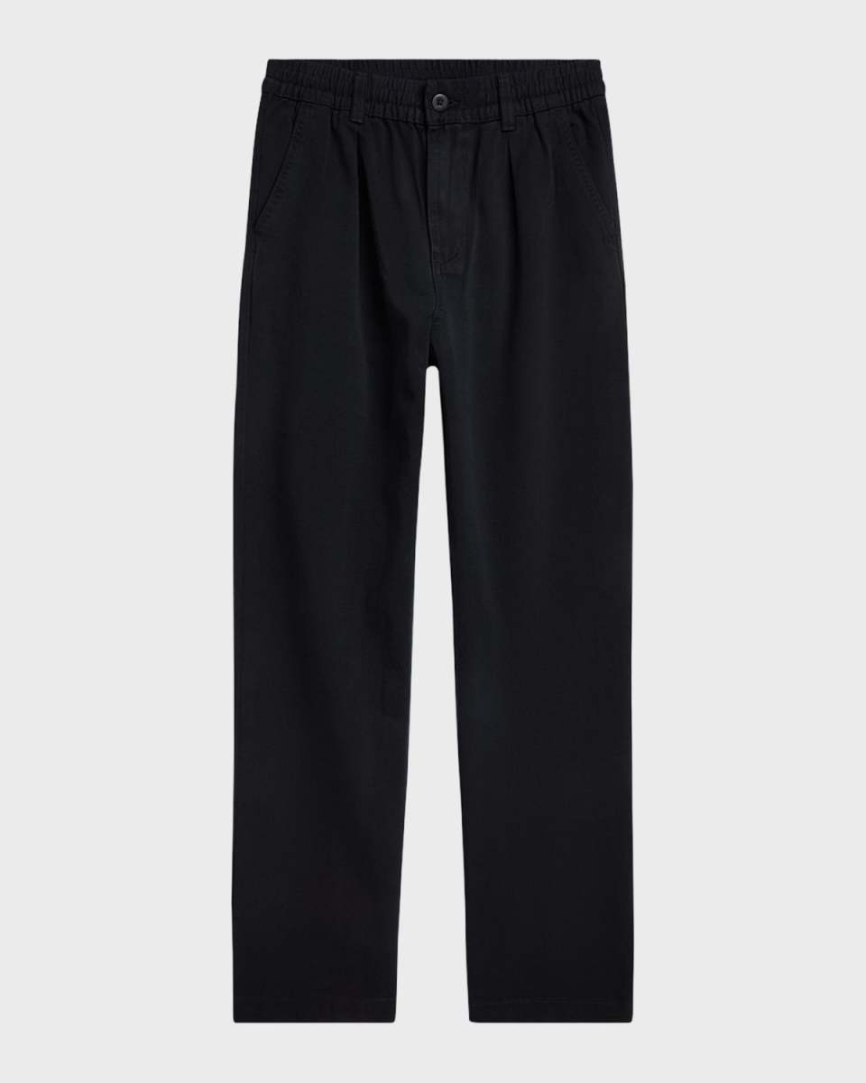 Boy's Twill Pleated Straight Leg Pants, Size 8-2