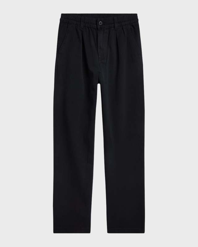Boy's Twill Pleated Straight Leg Pants, Size 8-2