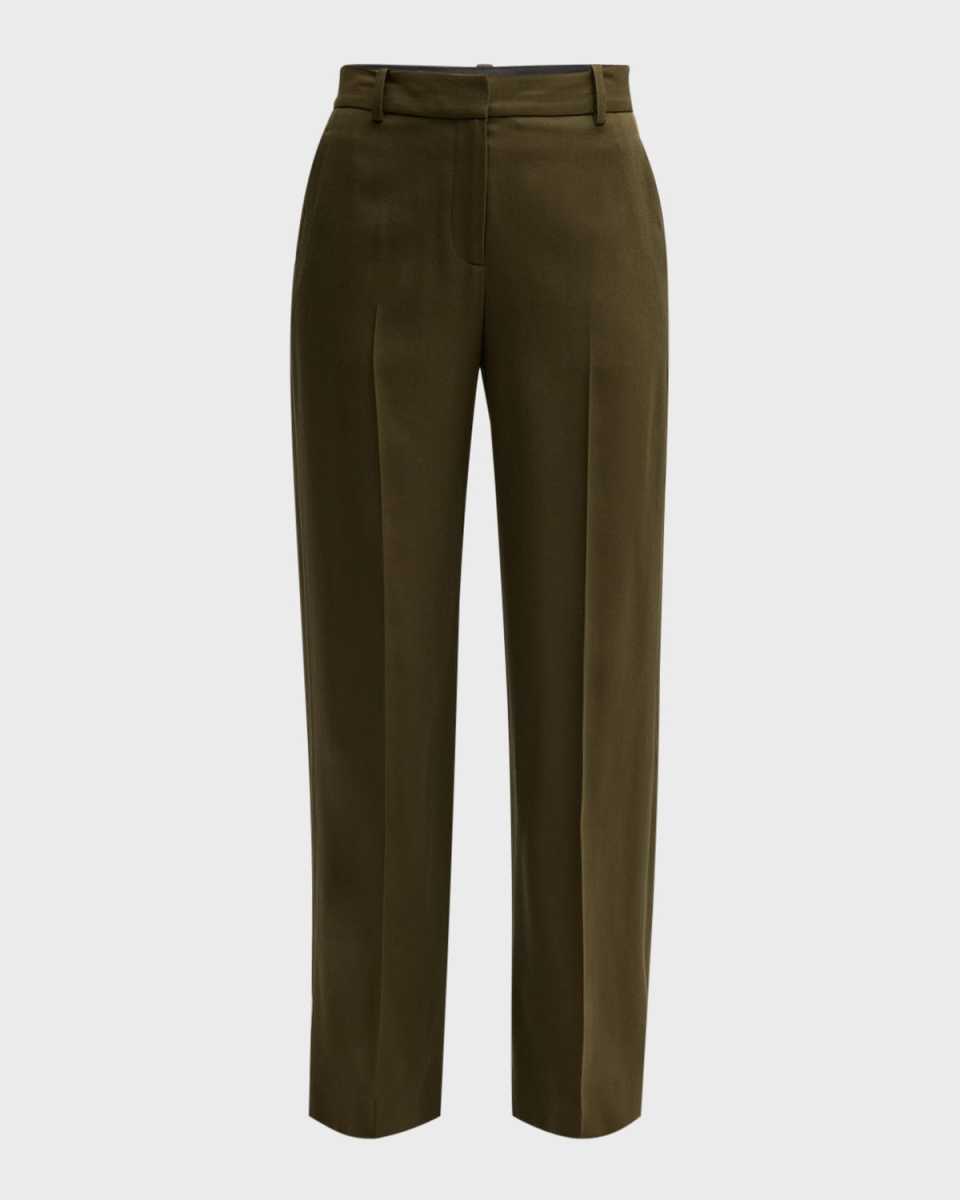 Soho High-Rise Twill Trousers