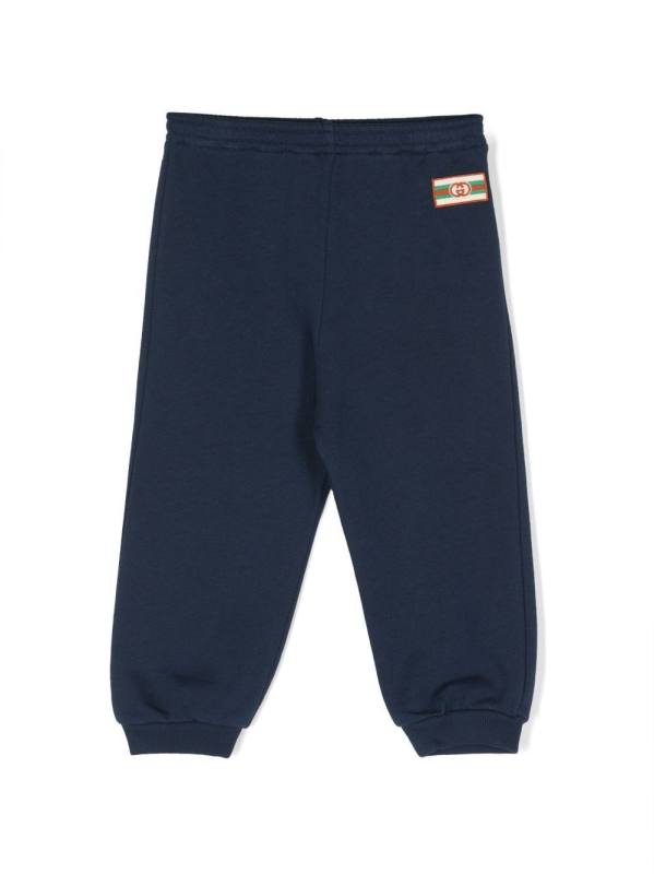 logo-patch cotton track pants