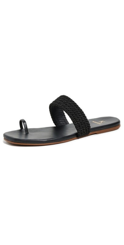 KAANAS Banderas Toe Ring Sandals Black
