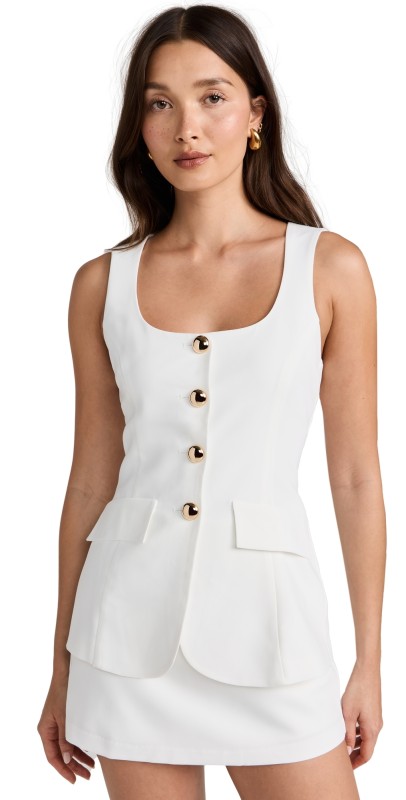 Amanda Uprichard Kya Romper Ivory