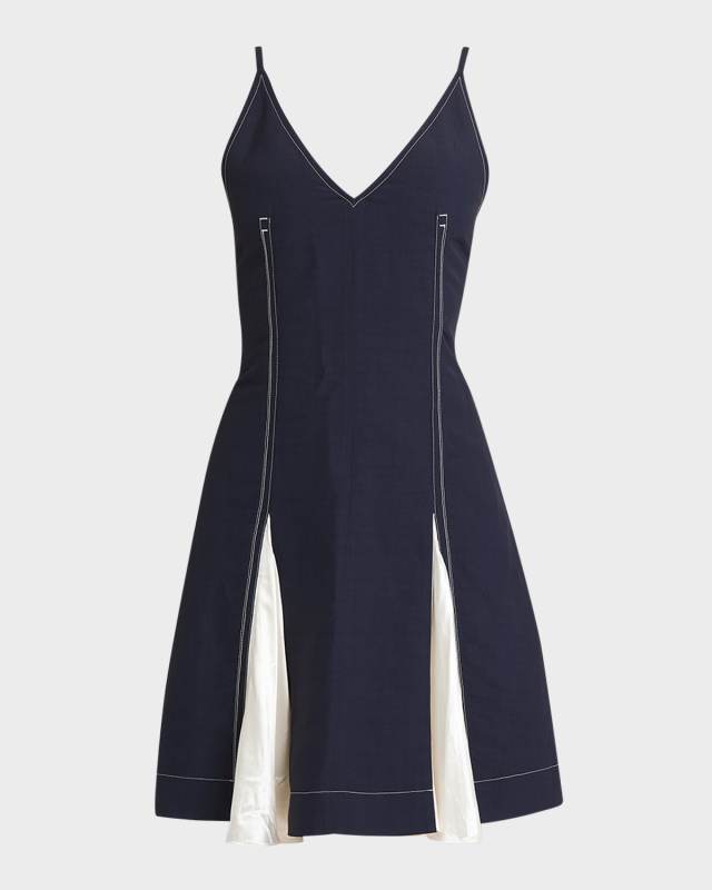 Godet Paneled Mini Dress