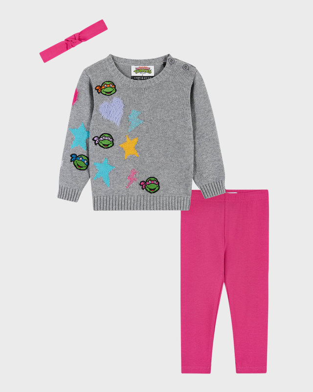 x Teenage Mutant Ninja Turtles Girl's Sweater & Leggings Set, Size Newborn-24M