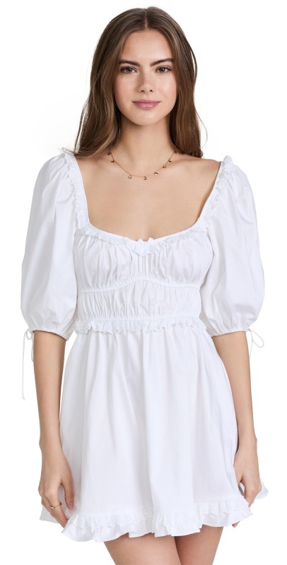 For Love & Lemons Jackson Mini Dress Ivory