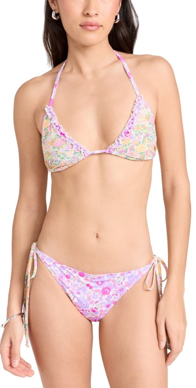 LoveShackFancy Harbor Bikini Set Lavender Lemon