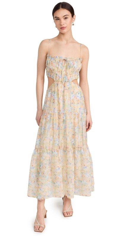 ASTR the Label Odina Dress Blue Orange Multi