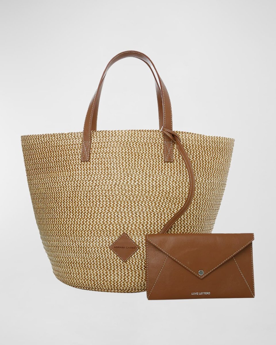 Marcial Two-Tone Woven Cana Flecha Tote Bag