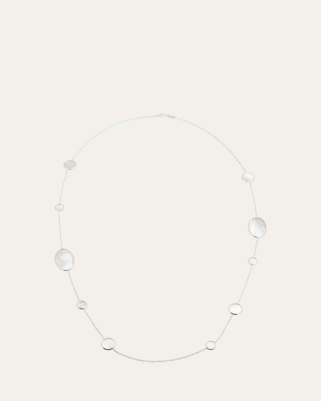 Oval Station Necklace in Sterling Silver