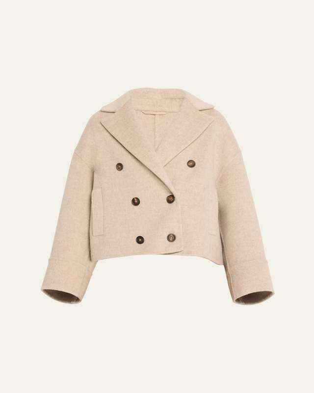 Couture Wool Short Peacoat