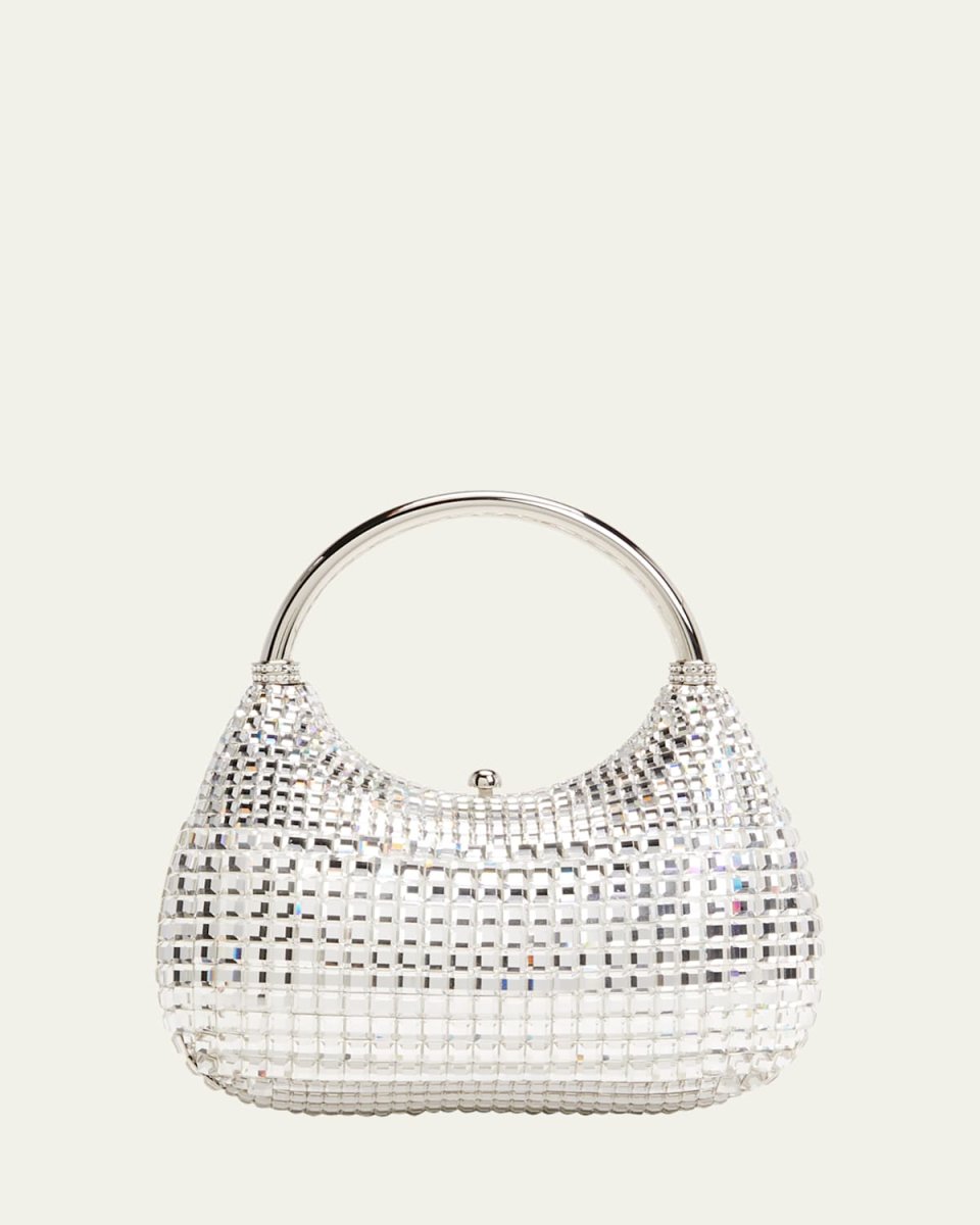 Allover Crystal Top-Handle Bag