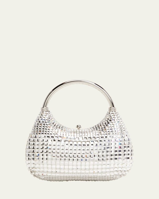 Allover Crystal Top-Handle Bag