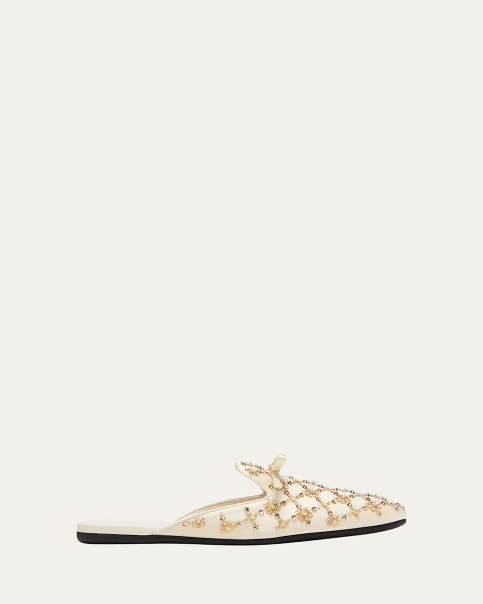 Pantofola Silk Beaded Slipper Loafers