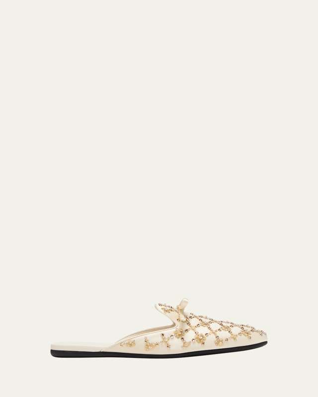 Pantofola Silk Beaded Slipper Loafers