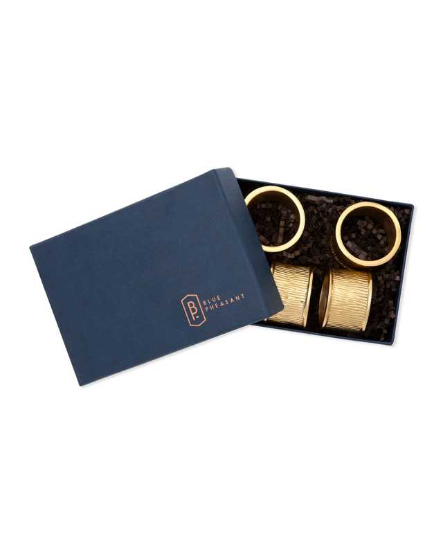 Ellery Gold Napkin Rings, Set of 4