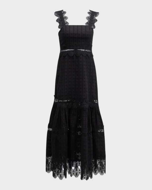 Ibiza Embroidered Lace Maxi Dress