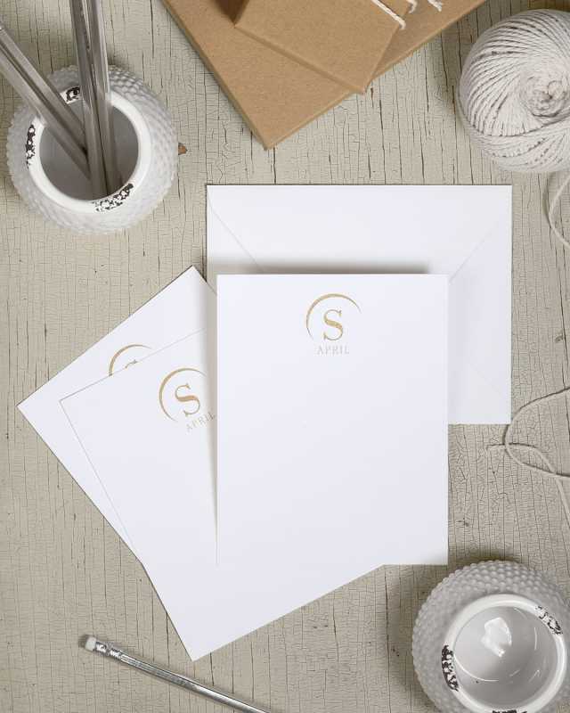 Impresa Note Cards, Set of 25 - Personalized
