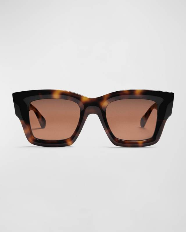 Les Lunettes Baci Square Acetate Sunglasses