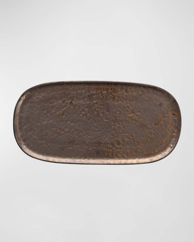 Nivo Metallic Rectangular Serve Platter, 11.8"