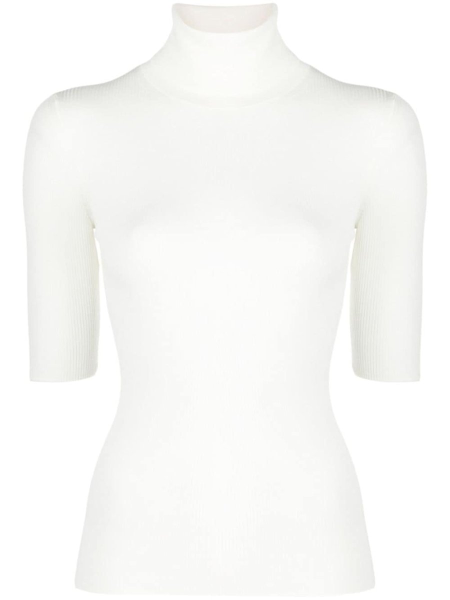 roll-neck ribbed jumper